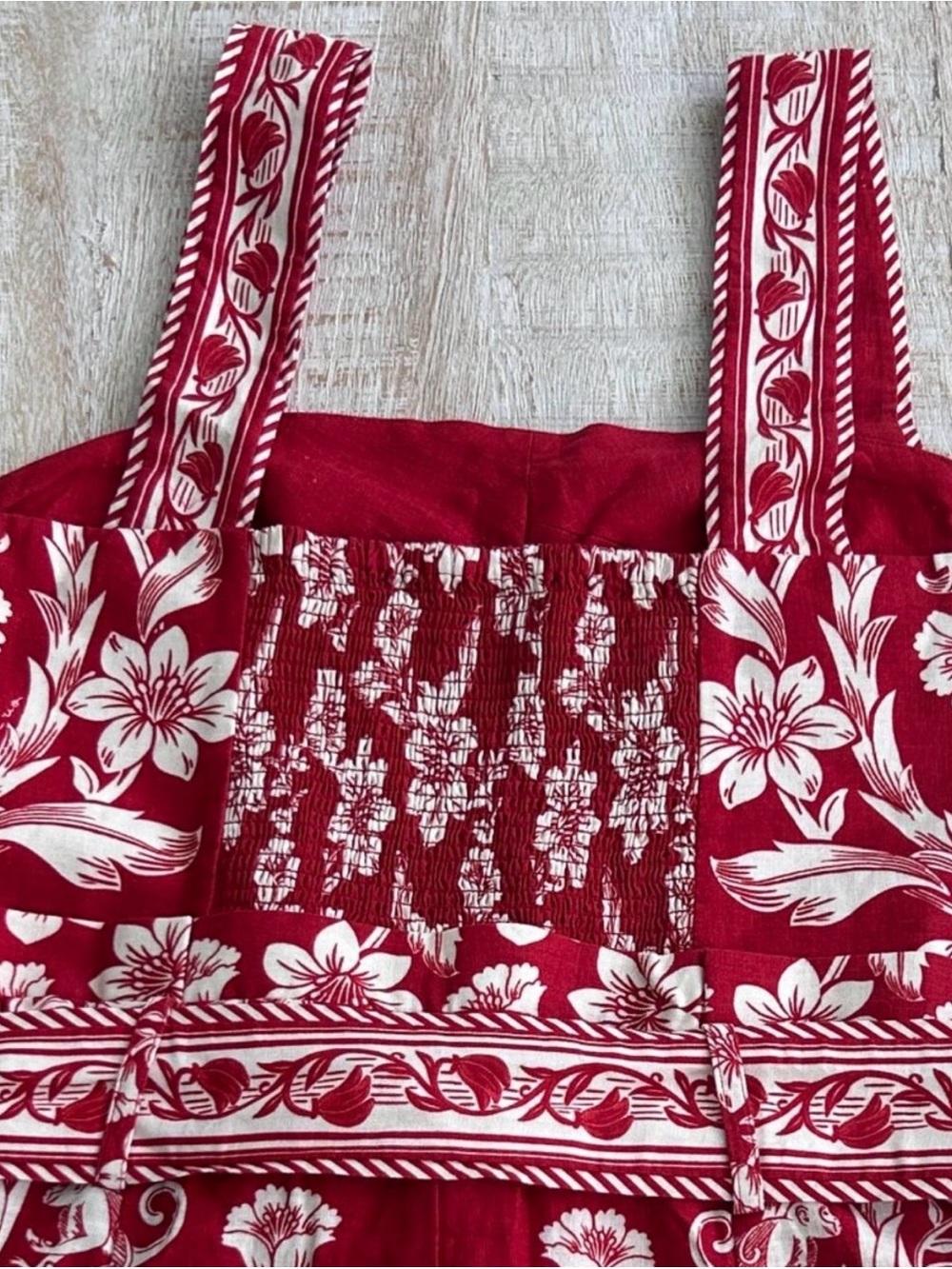 Farm Rio Guanacaste Red Gathering Romper ❤️ - Picture 7 of 8